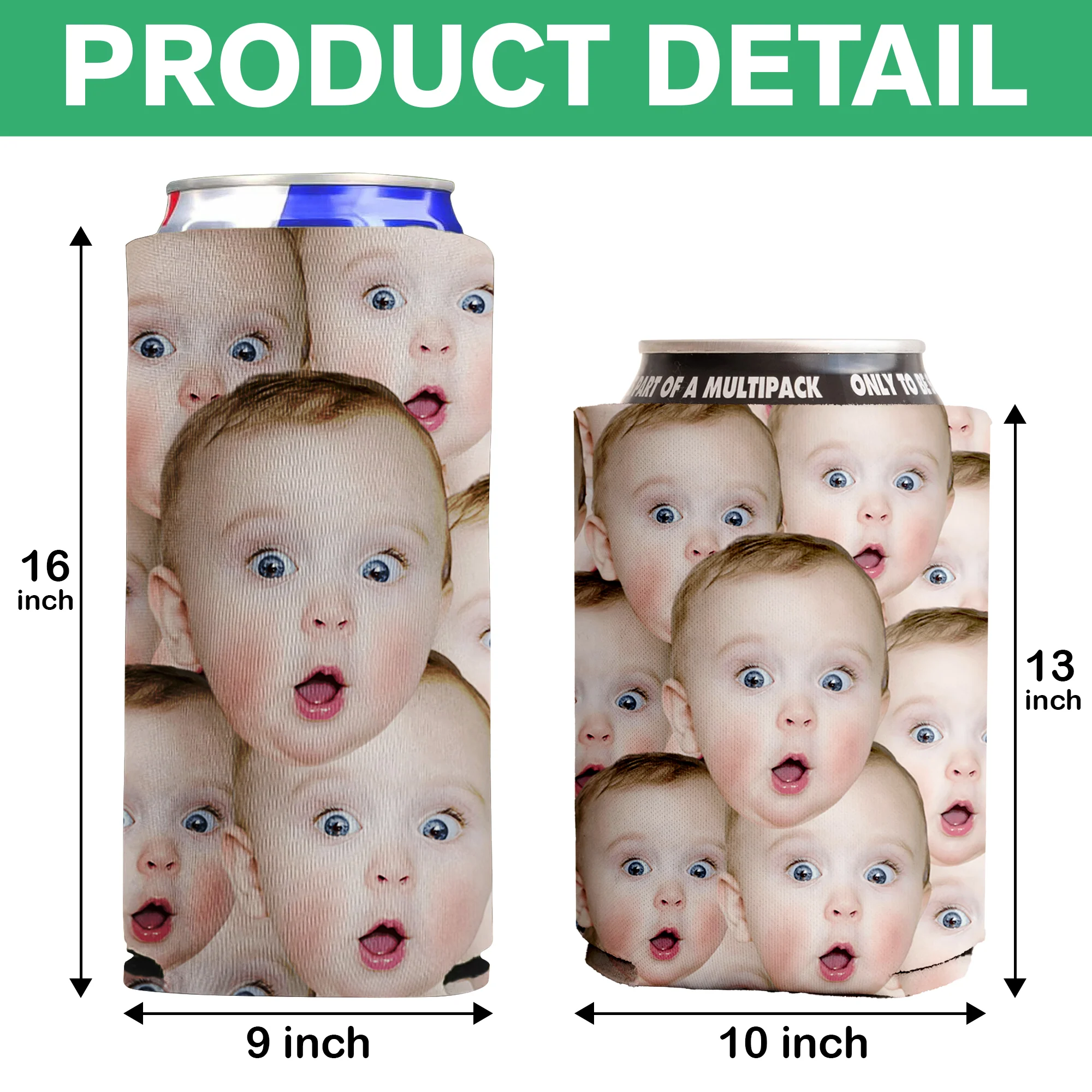 Custom Photo Funny Face Personalized Print Full Can Cooler HA75 892852 - Image 6