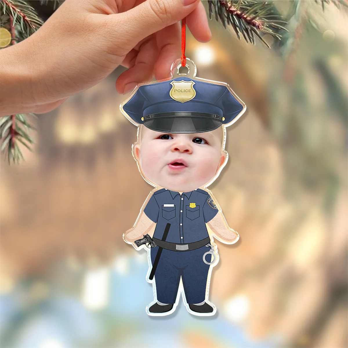 Custom Photo Funny Kid Dream Jobs Christmas Acrylic Ornament HA75 892716 - Image 2