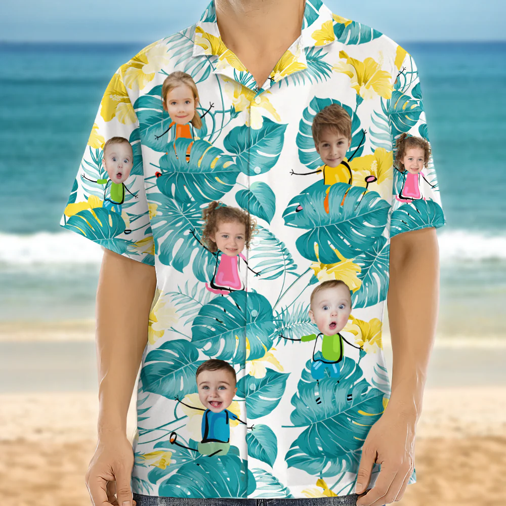 Custom Photo Funny Kids Personalized Hawaii Shirt Family Gift HA75 892048 - Image 6