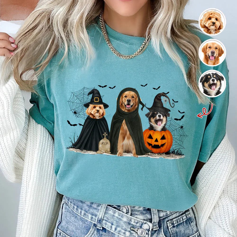Custom Photo Ghost Dog Halloween Comfort Shirt For Dog Lovers HA75 897704 - Image 2