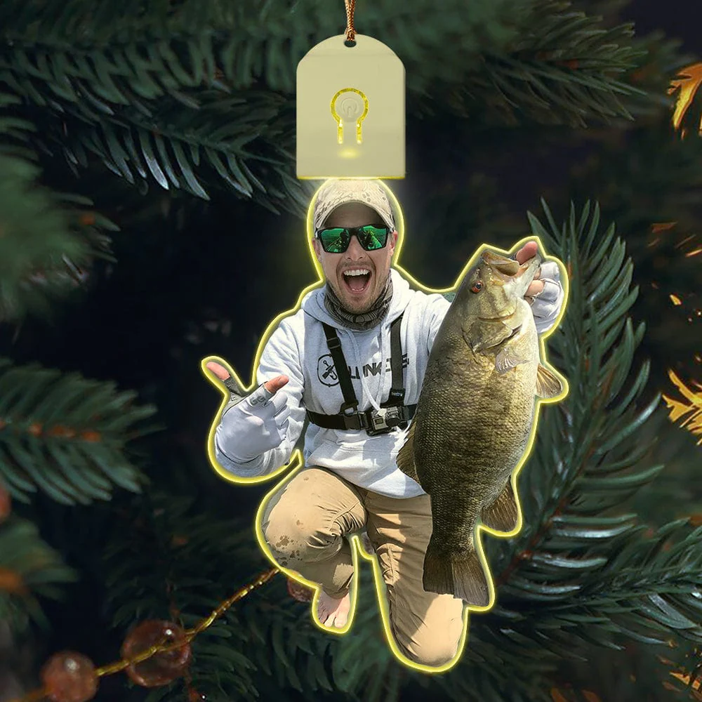 Custom Photo Gift For Fishing Lovers Led Acrylic Ornament HA75 891674