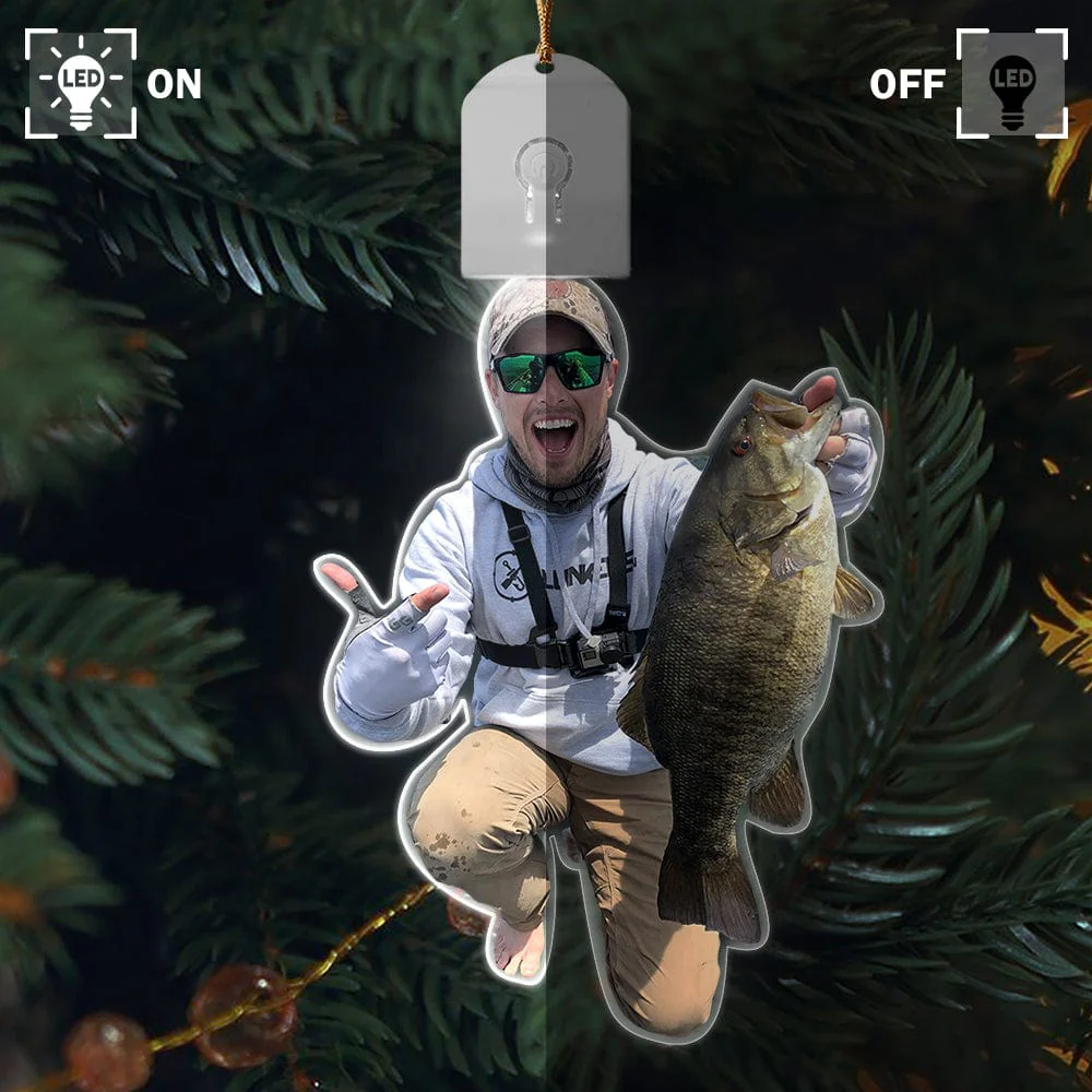 Custom Photo Gift For Fishing Lovers Led Acrylic Ornament HA75 891674 - Image 6