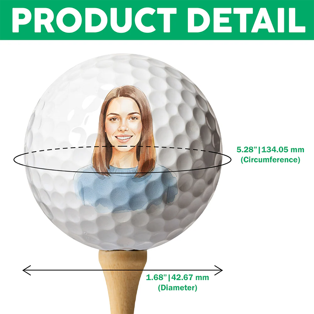 Custom Photo Golf Ball Valentines Gift For Husband, Boyfriend, Golfer HA75 898706 - Image 7