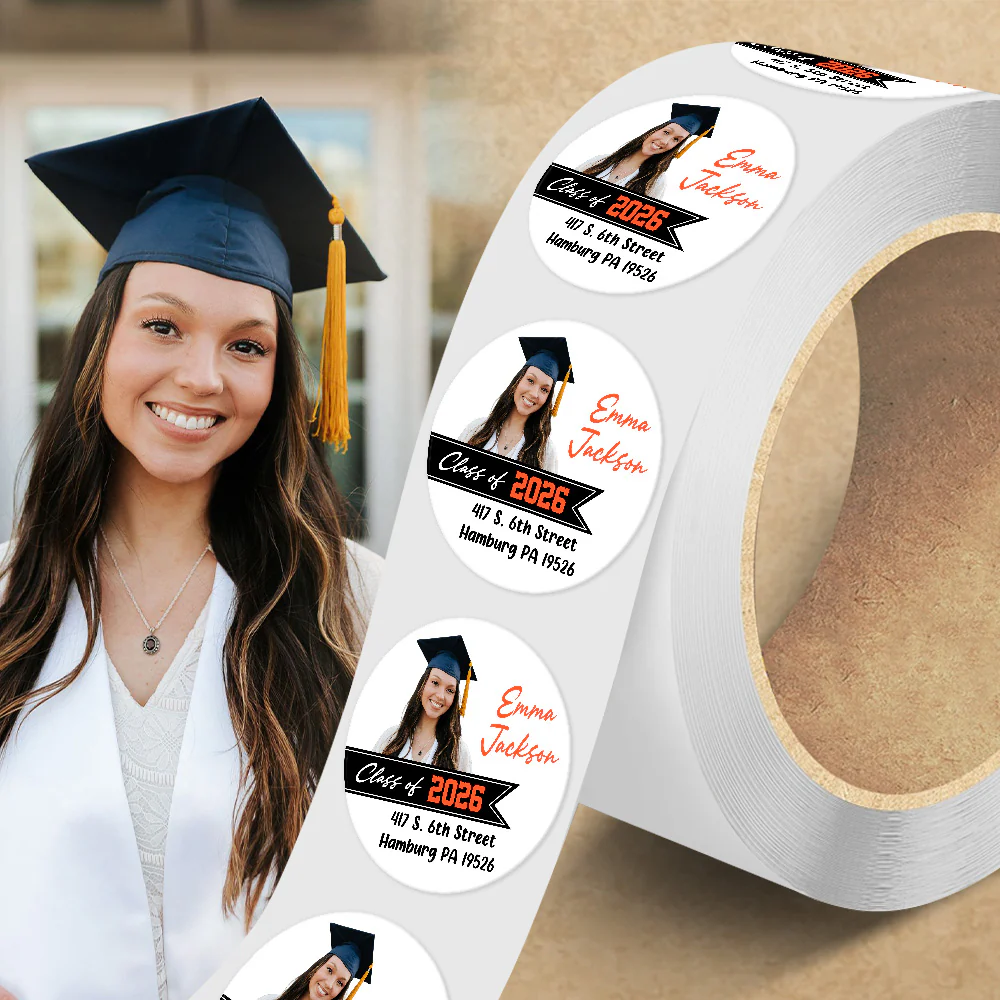 Custom Photo Graduation 2026 Return Address Personalized Roll Sticker HA75 920448 - Image 6
