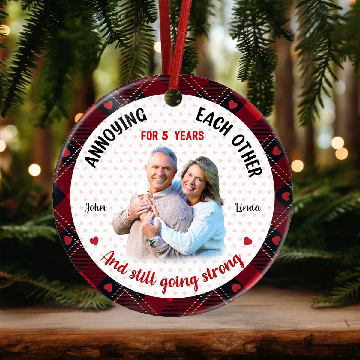 Custom Photo Grow Old With Me The Best Is Yet To Be Ceramic Ornament HA75 891150