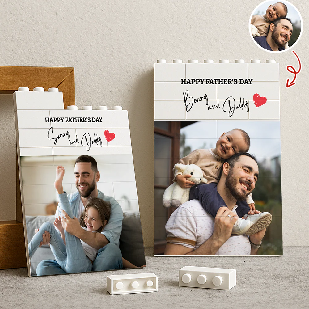 Custom Photo Happy Father's Day Building Brick Blocks Gift For Dad, Grandpa HA75 921502 - Image 3