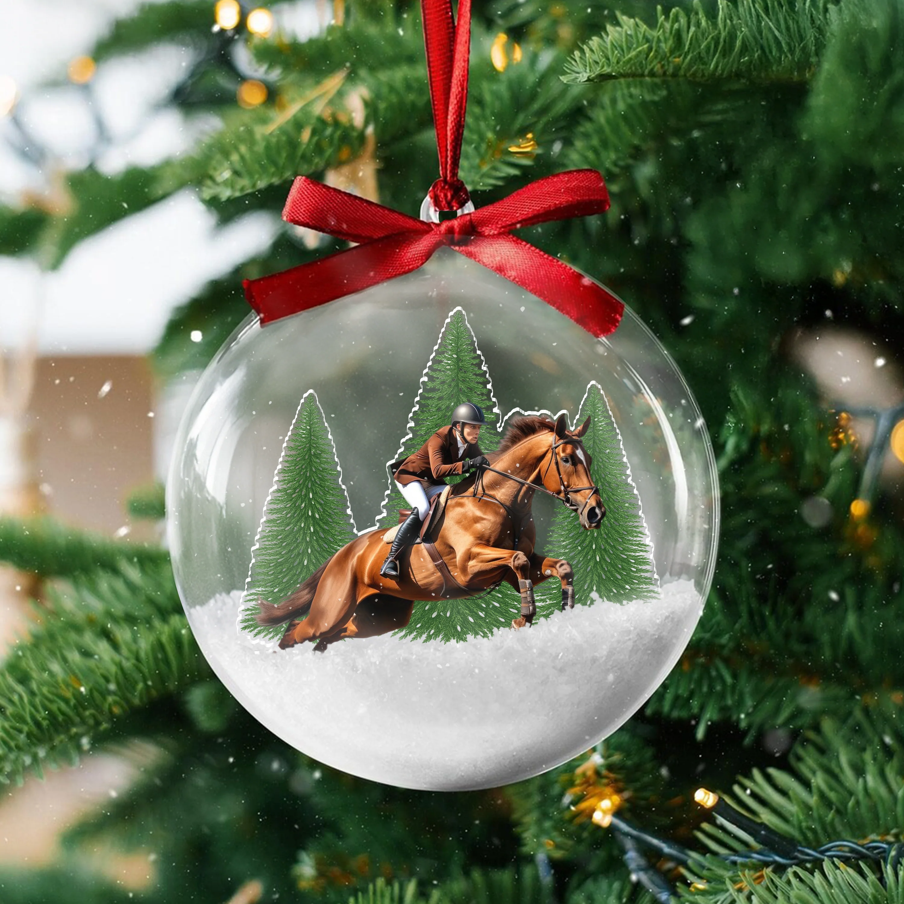 Custom Photo Horses Riding - Personalized 3D Ball Ornament For Family HA75 898060 - Image 5