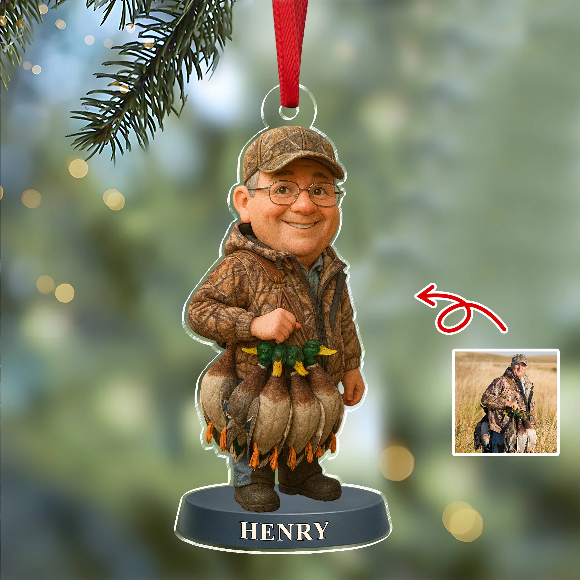 Custom Photo Hunting 3D Effect Figure Art Acrylic Ornament For Duck Hunter HA75 898122 - Image 2