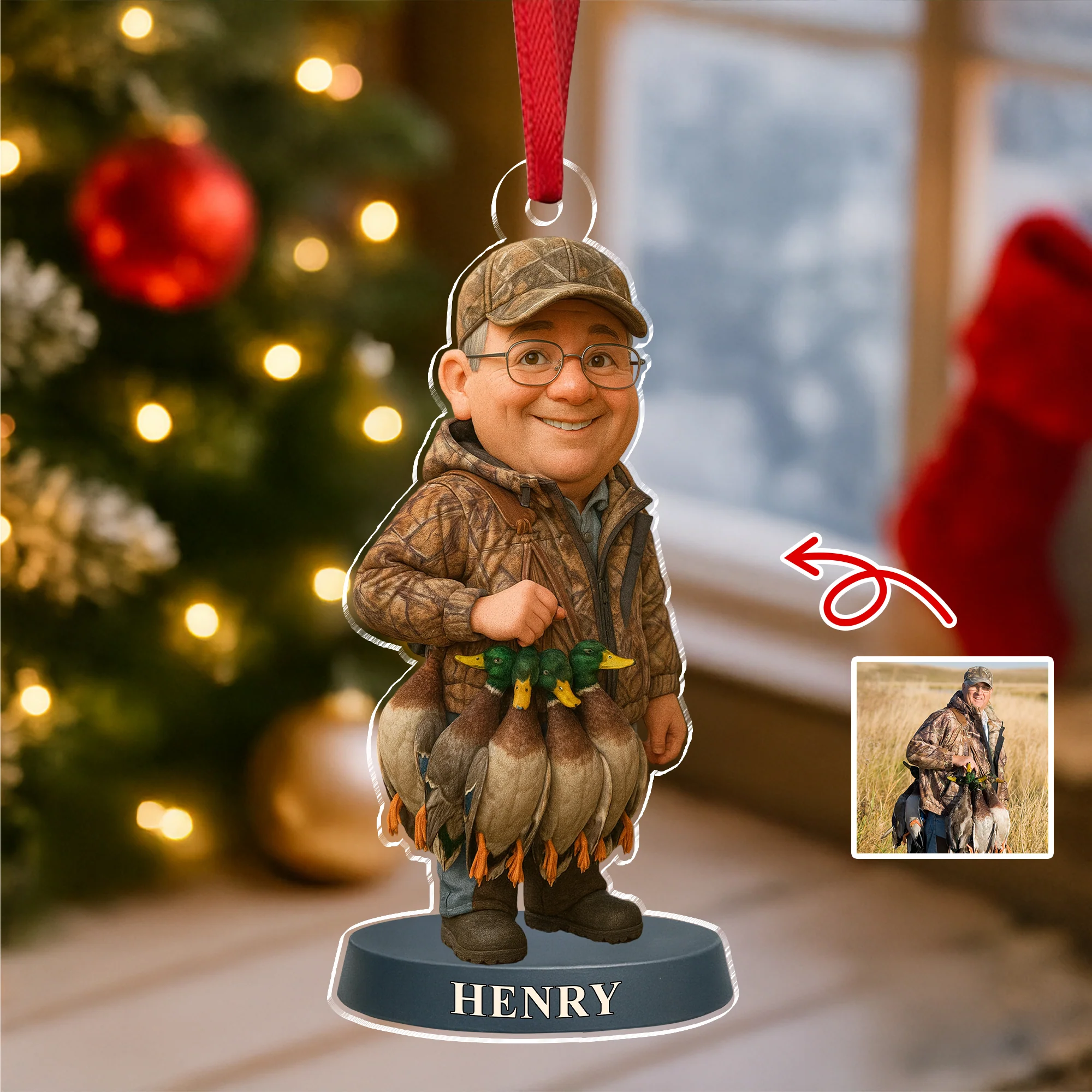 Custom Photo Hunting 3D Effect Figure Art Acrylic Ornament For Duck Hunter HA75 898122 - Image 4