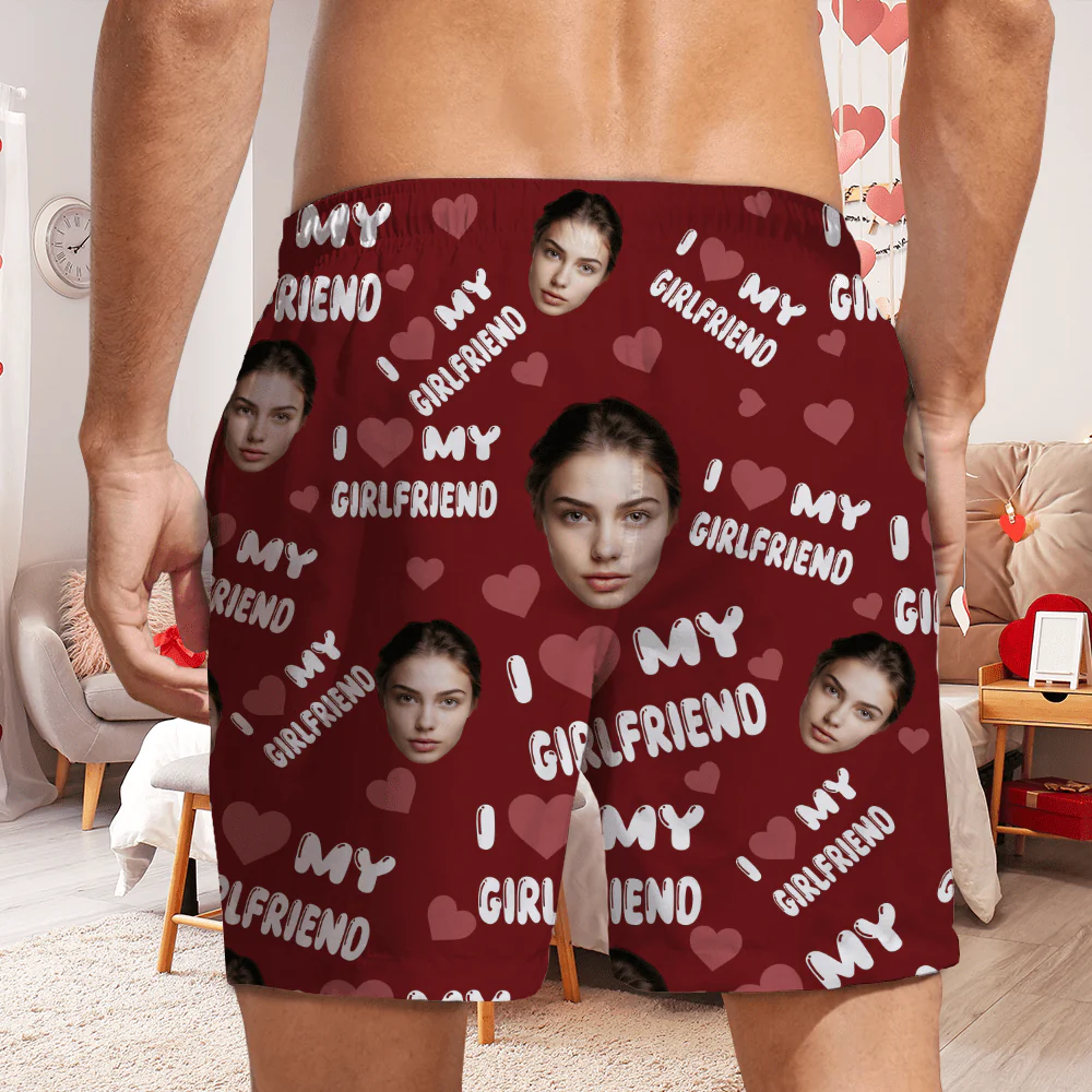 Custom Photo I Love My Wife, Girlfriend Beach Short Valentine's Day, Anniversary Gift HA75 891808 - Image 7