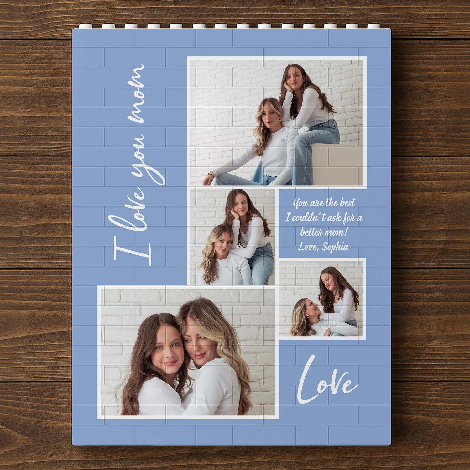 Custom Photo I Love You Mom Building Brick Blocks Mother's Day Gift HA75 920640 - Image 6
