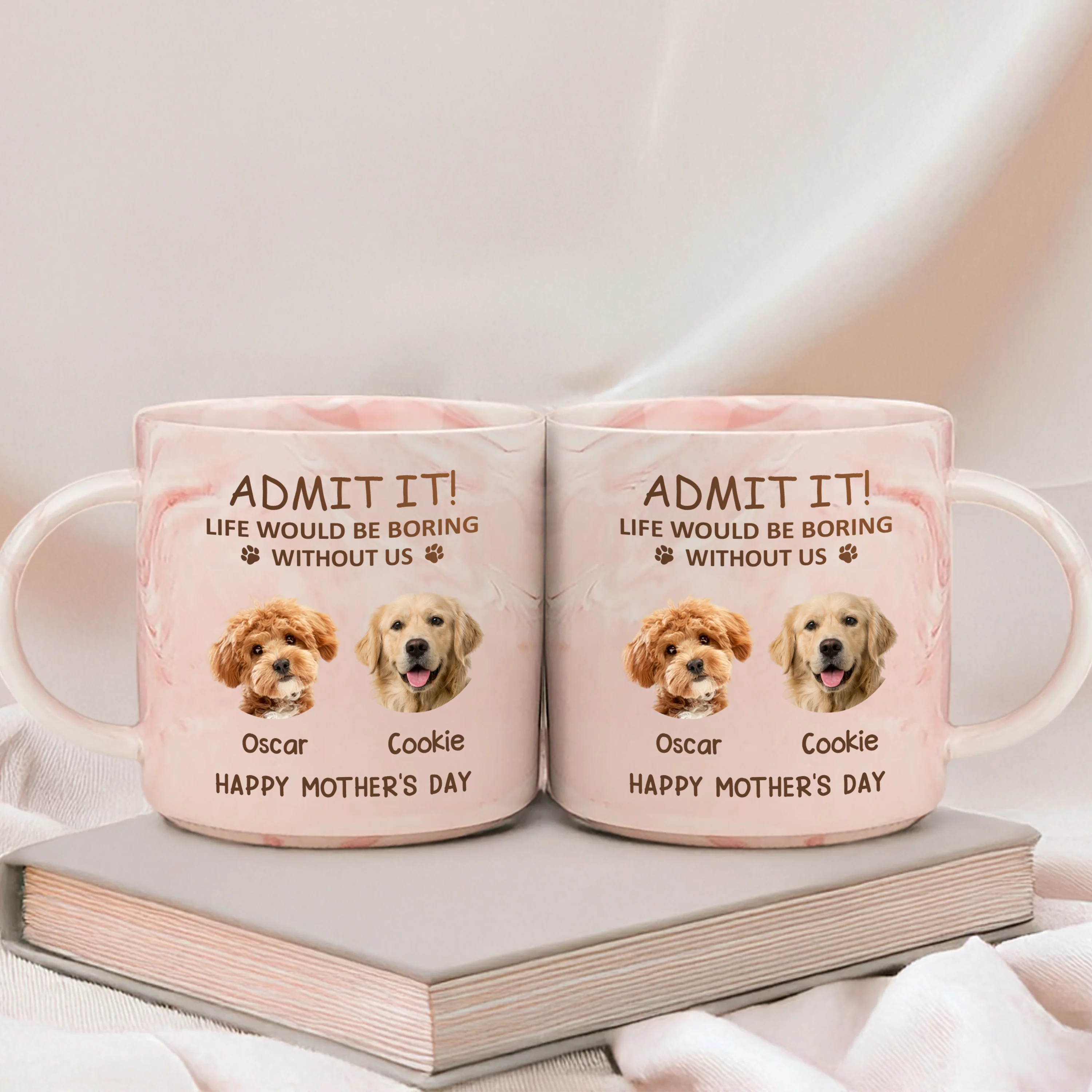 Custom Photo Life Would Be Boring Without Me Dog Cat Marble Mug HA75 891970 - Image 8