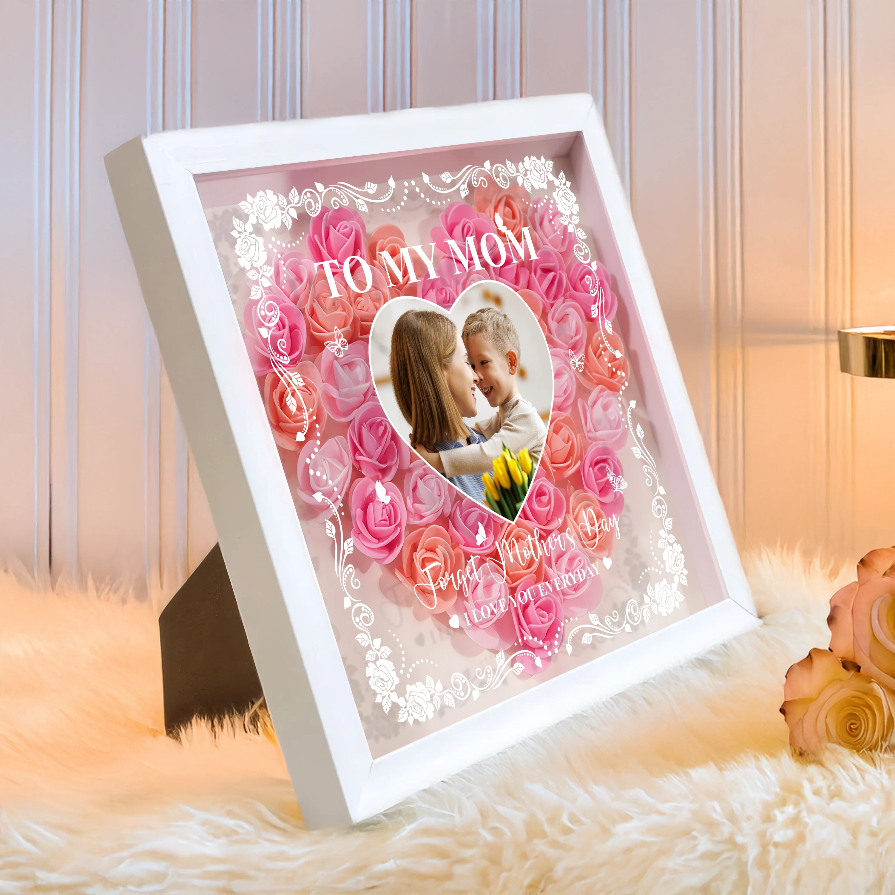Custom Photo Mom I Love You Everyday Flower Shadow Box Mother's Day Gift HA75 892046 - Image 8