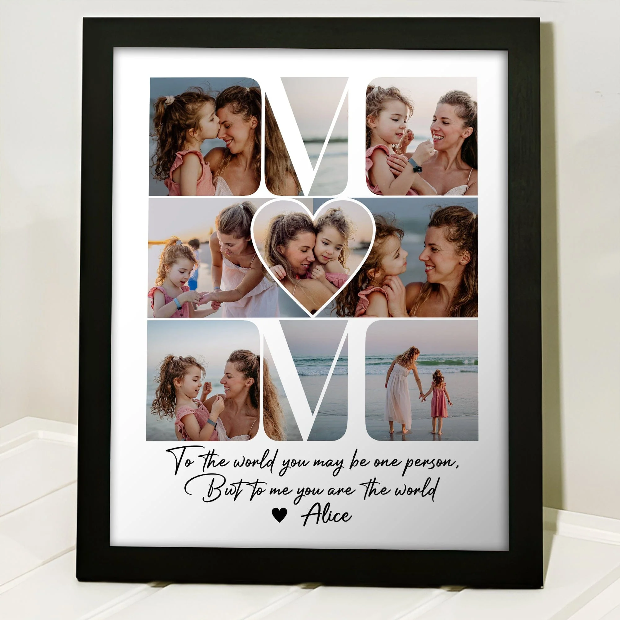 Custom Photo Mom - To Me You Are The World Picture Frame HA75 891916 - Image 4