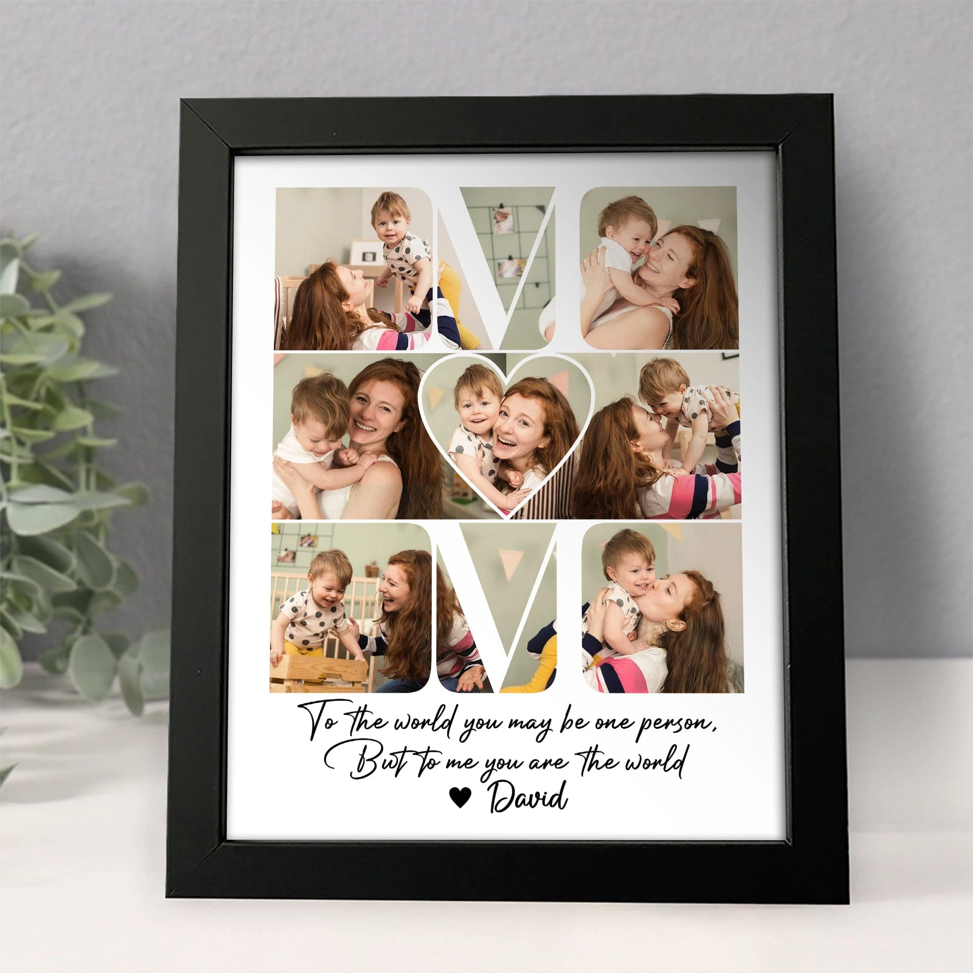 Custom Photo Mom - To Me You Are The World Picture Frame HA75 891916 - Image 5