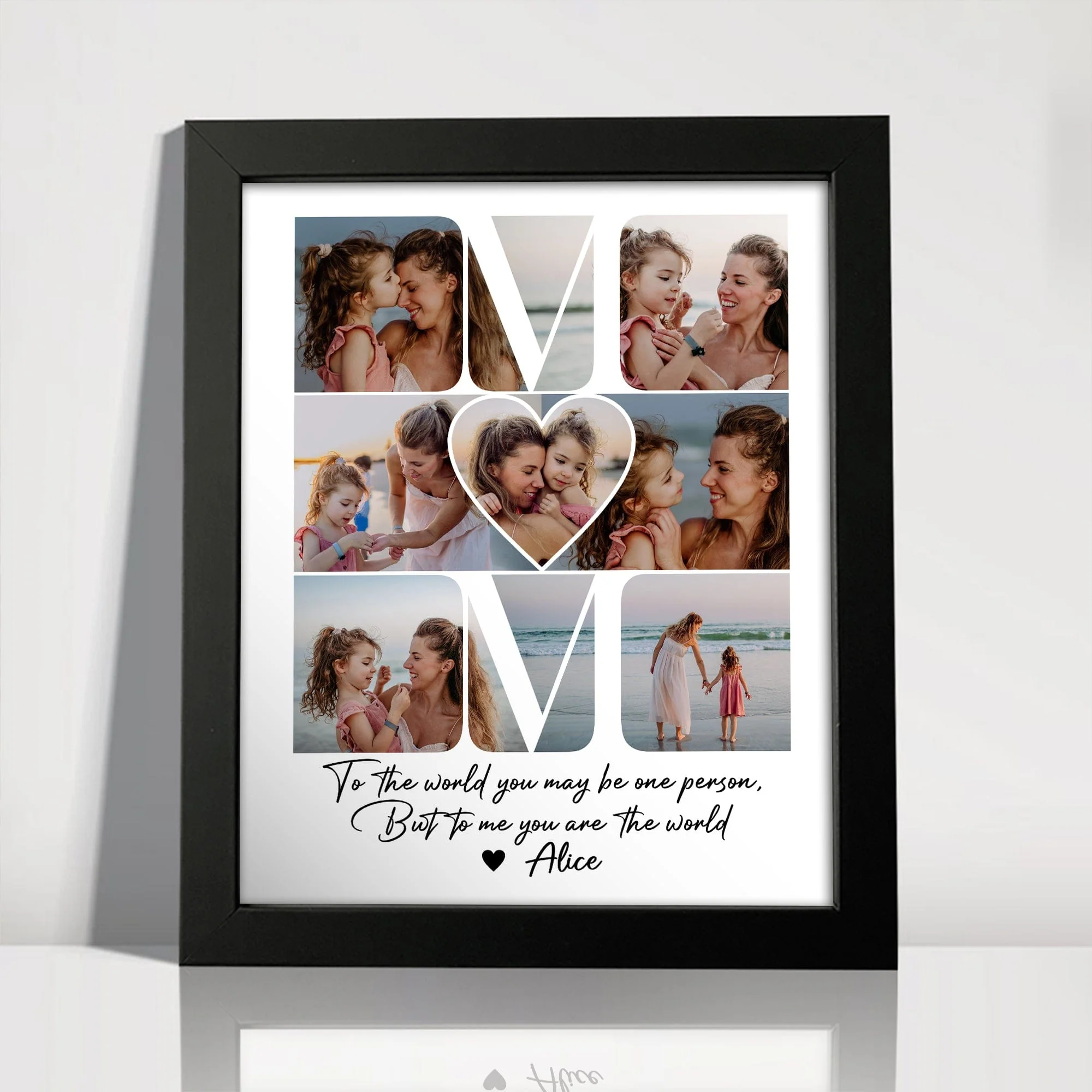 Custom Photo Mom - To Me You Are The World Picture Frame HA75 891916 - Image 8