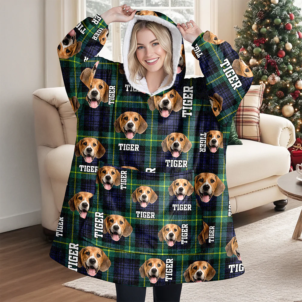Custom Photo Name Dog Hoodie Blanket For Dog Lovers HA75 898232 - Image 4