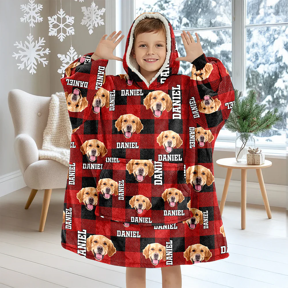 Custom Photo Name Dog Hoodie Blanket For Dog Lovers HA75 898232 - Image 6