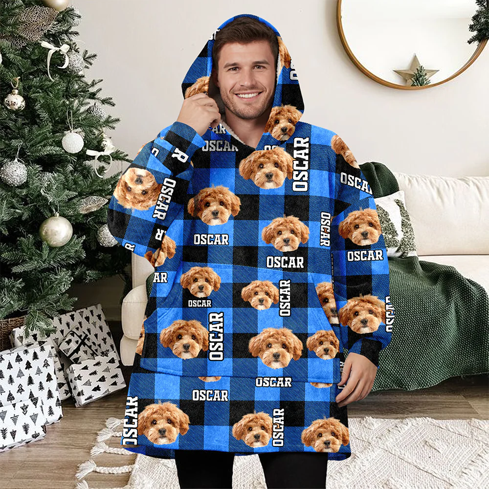 Custom Photo Name Dog Hoodie Blanket For Dog Lovers HA75 898232 - Image 8