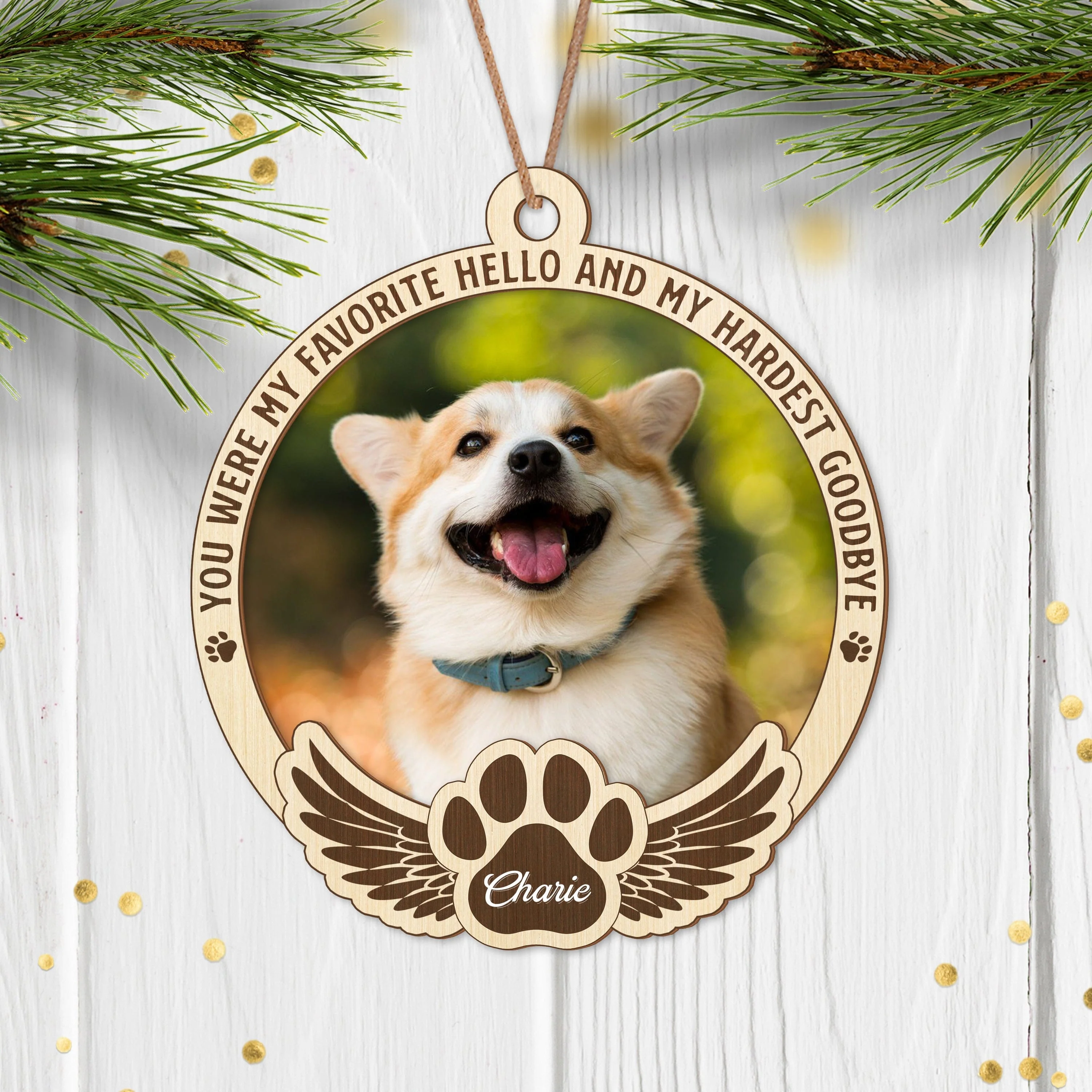 Custom Photo No Longer By Our Side, Forever In Our Hearts Memorial Layer Wood Ornament HA75 891396 - Image 4