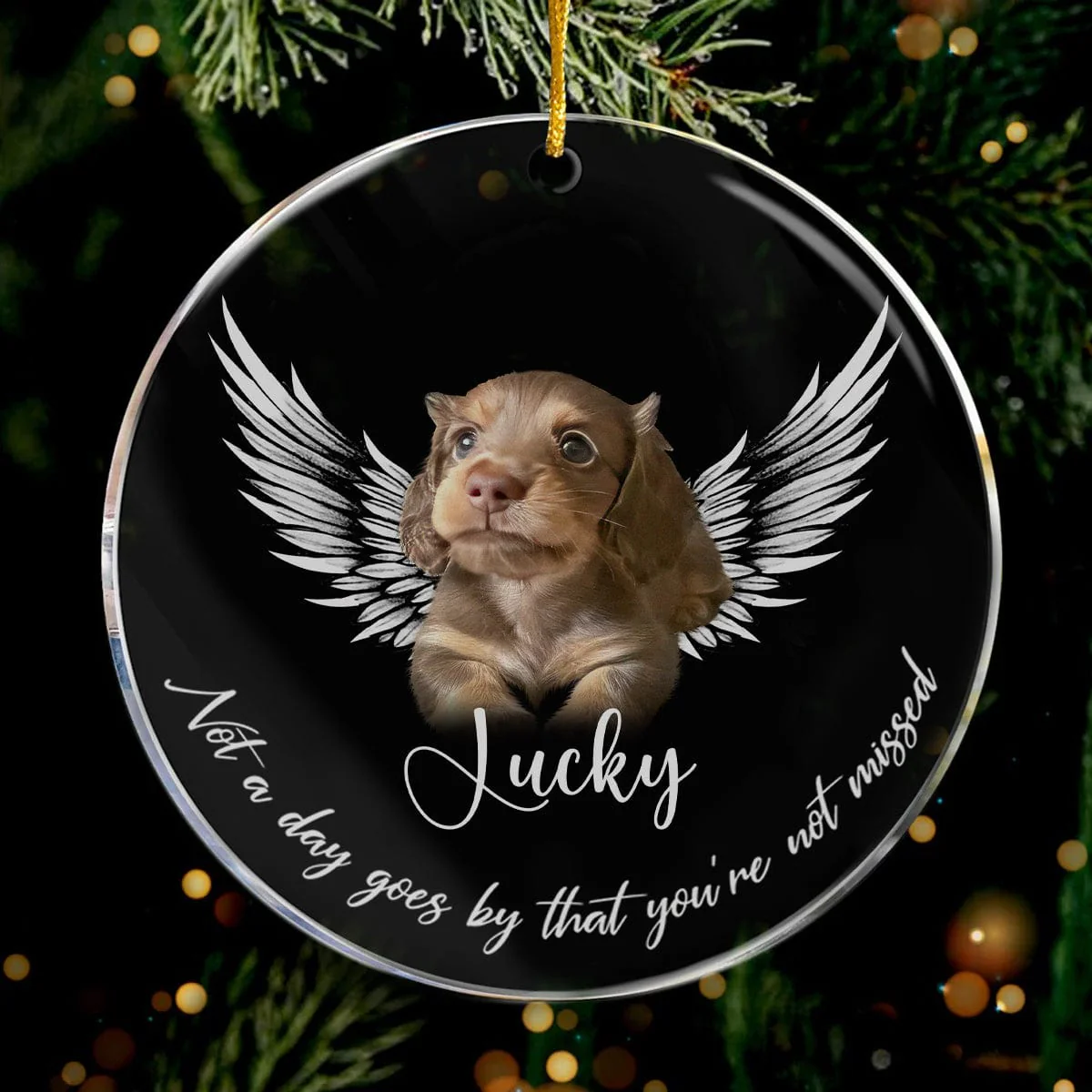 Custom Photo Not A Day Goes By Memorial Dog Cat Acrylic Ornament HA75 891220 - Image 3