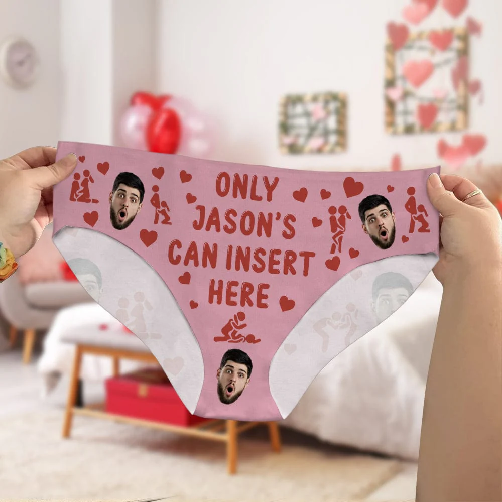 Custom Photo Only He Can Insert Here Underwear Valentine's Day, Anniversary Gift for Wife HA75 891834