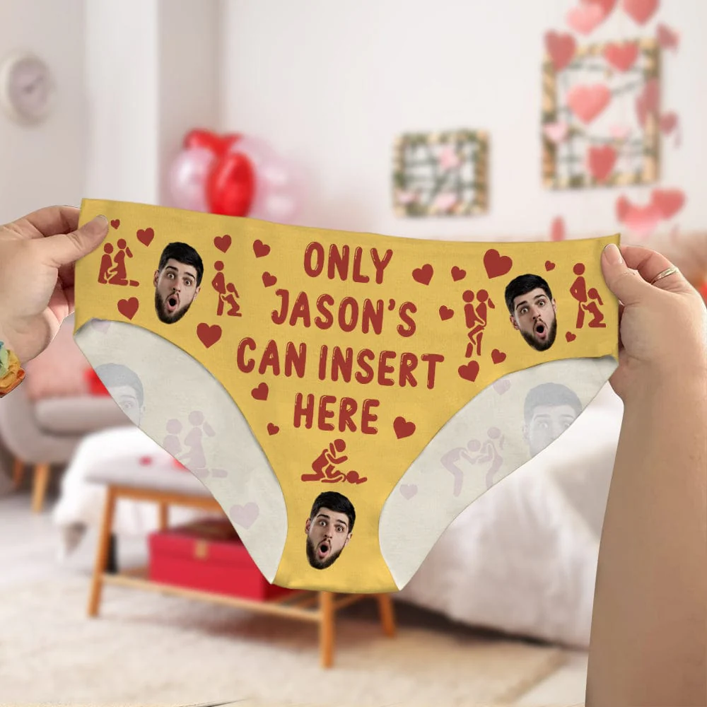 Custom Photo Only He Can Insert Here Underwear Valentine's Day, Anniversary Gift for Wife HA75 891834 - Image 8