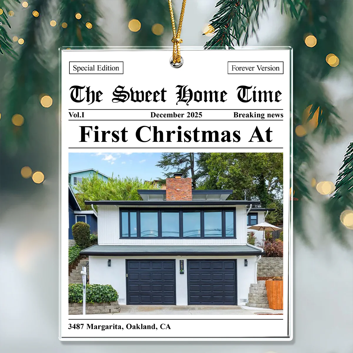 Custom Photo Our New Home Christmas Acrylic Ornament Christmas Gift HA75 897558 - Image 6