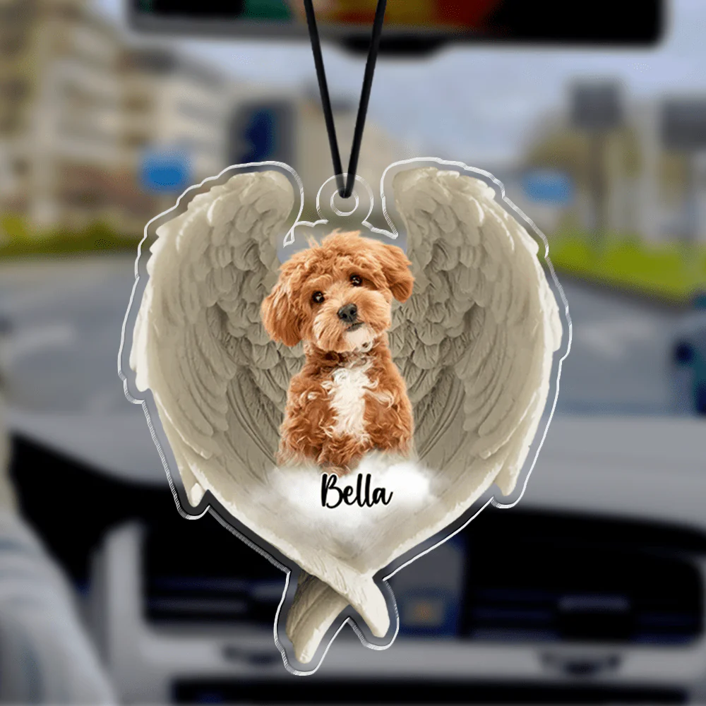 Custom Photo Pet Within Angel Wings Memorial Dog Cat Acrylic Ornament N304 HA75 891174 - Image 2