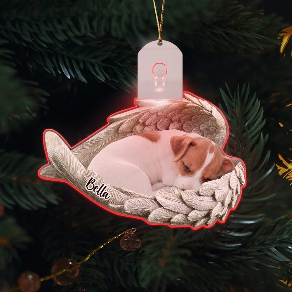Custom Photo Pet Within Angel Wings Memorial Dog Cat Led Acrylic Ornament HA75 891720 - Image 3