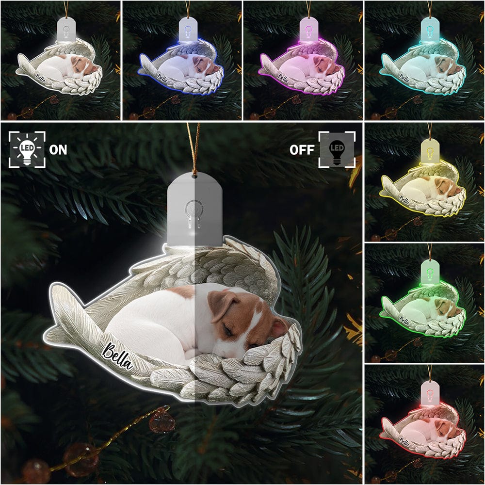 Custom Photo Pet Within Angel Wings Memorial Dog Cat Led Acrylic Ornament HA75 891720 - Image 4