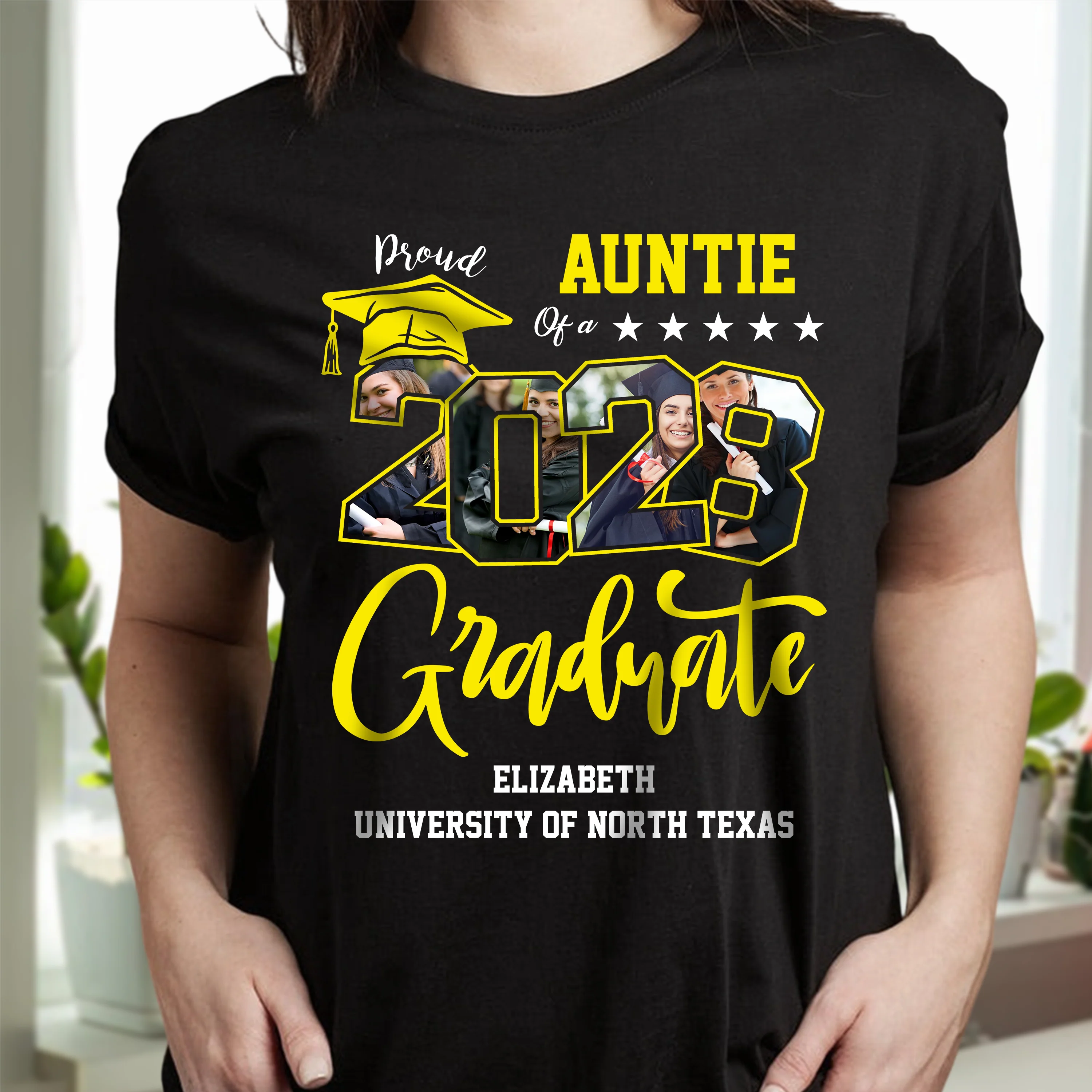 Custom Photo Proud Family Of A Graduate Graduation Dark Shirt For Family Members HA75 891934 - Image 2