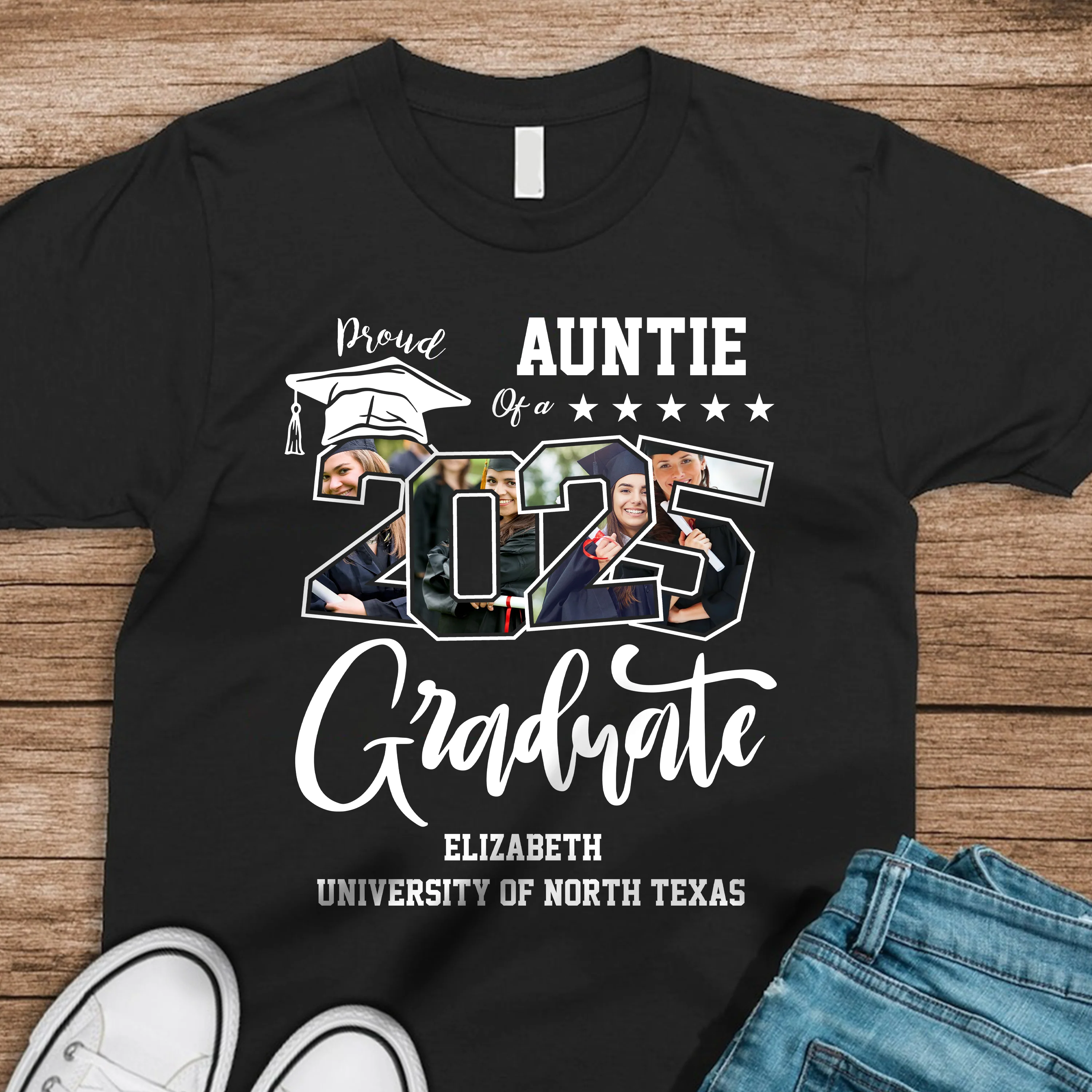 Custom Photo Proud Family Of A Graduate Graduation Dark Shirt For Family Members HA75 891934 - Image 6