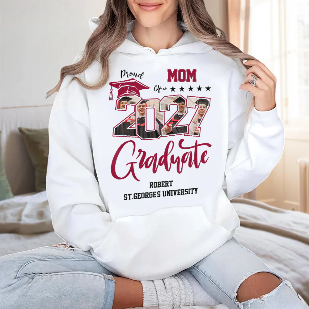 Custom Photo Proud Family Of A Graduate Graduation Shirt For Family Members HA75 891932 - Image 3