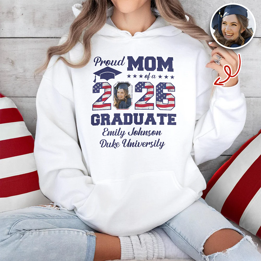 Custom Photo Proud Mom Of A Graduate - Graduation Bright Shirt HA75 920080 - Image 3