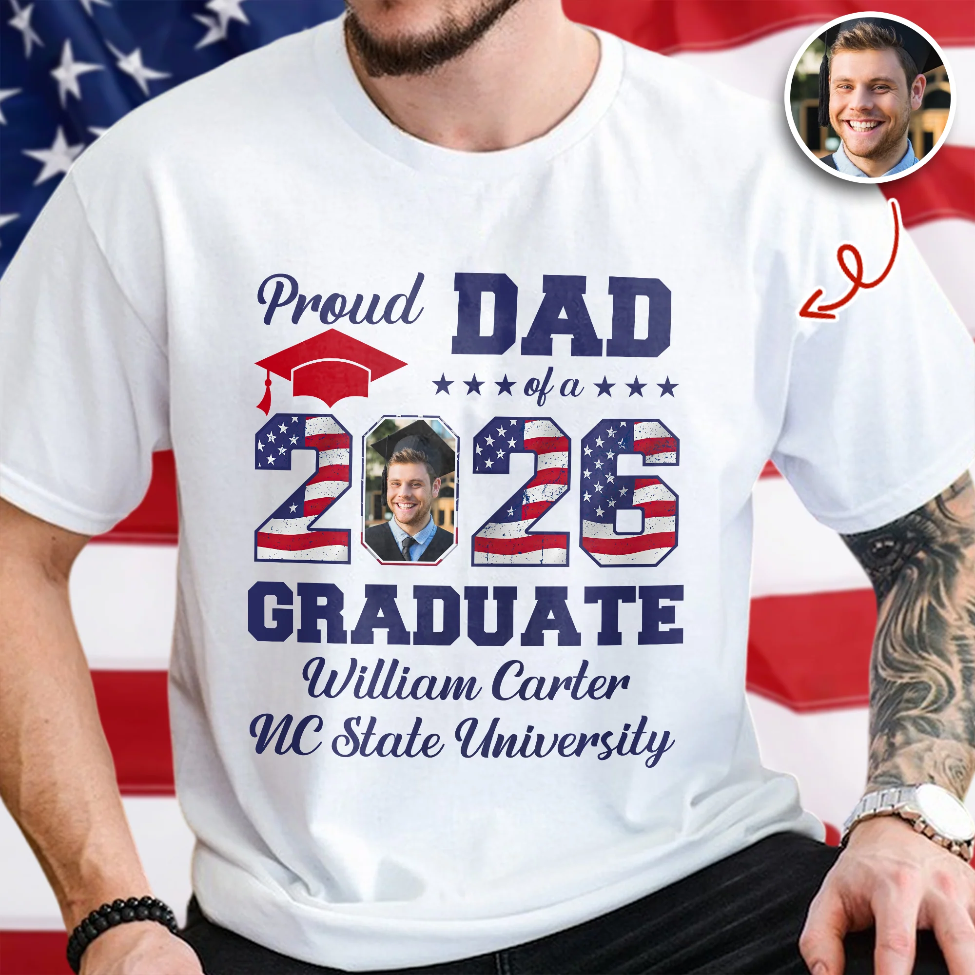 Custom Photo Proud Mom Of A Graduate - Graduation Bright Shirt HA75 920080 - Image 8
