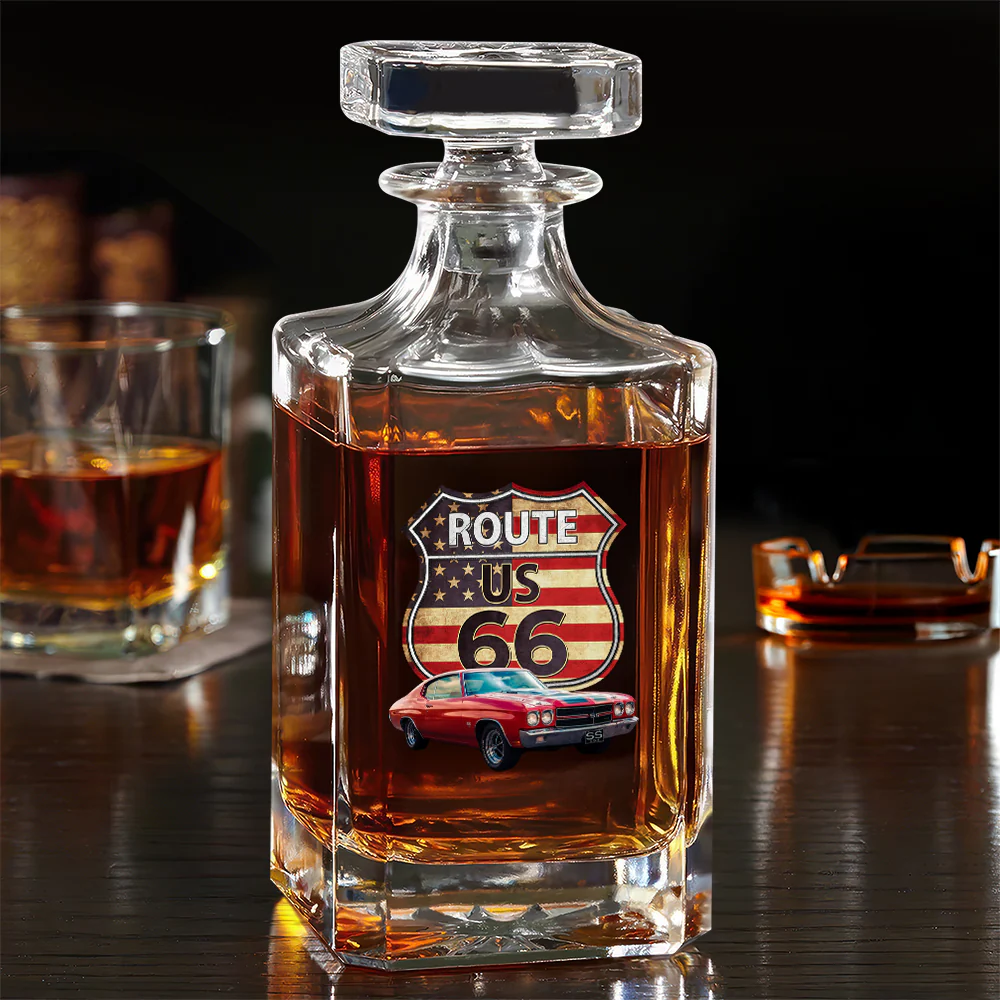 Custom Photo Route US 66 Car Decanter Gift For Car Lovers HA75 898096