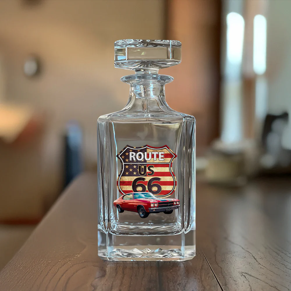 Custom Photo Route US 66 Car Decanter Gift For Car Lovers HA75 898096 - Image 4
