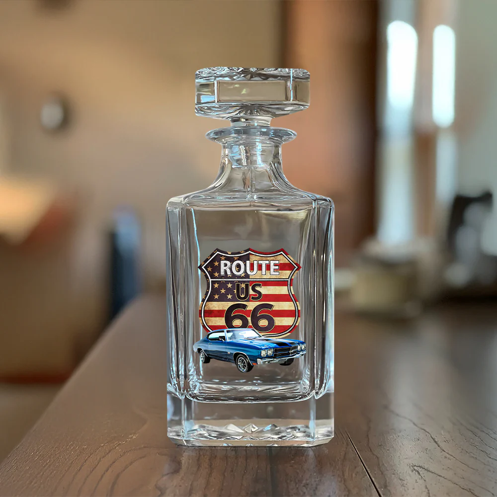 Custom Photo Route US 66 Car Decanter Gift For Car Lovers HA75 898096 - Image 8