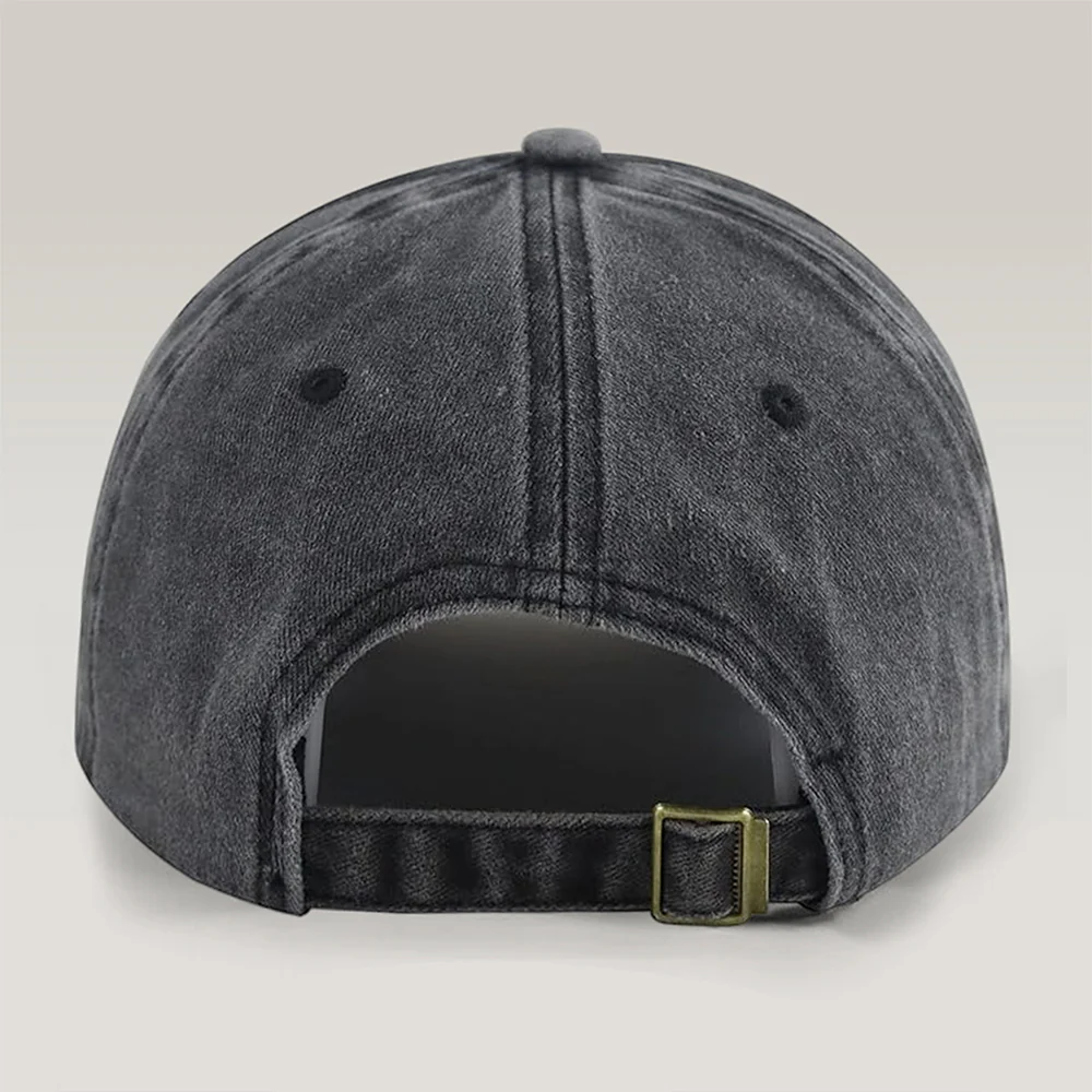 Custom Photo Route US 66 Car Washed Denim Baseball Cap HA75 897810 - Image 5