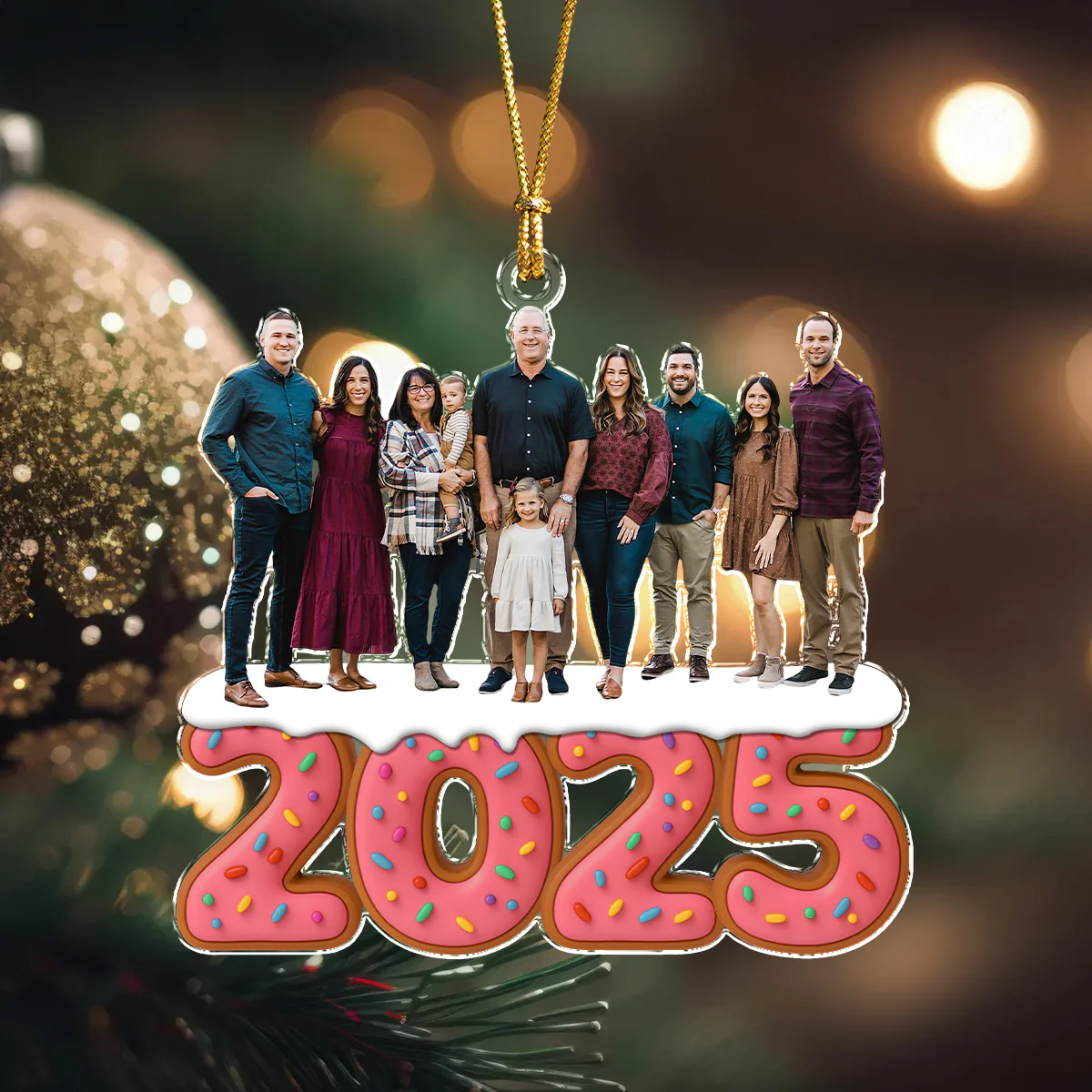 Custom Photo Sweet Family Acrylic Ornament Christmas Tree Decoration HA75 897920 - Image 2