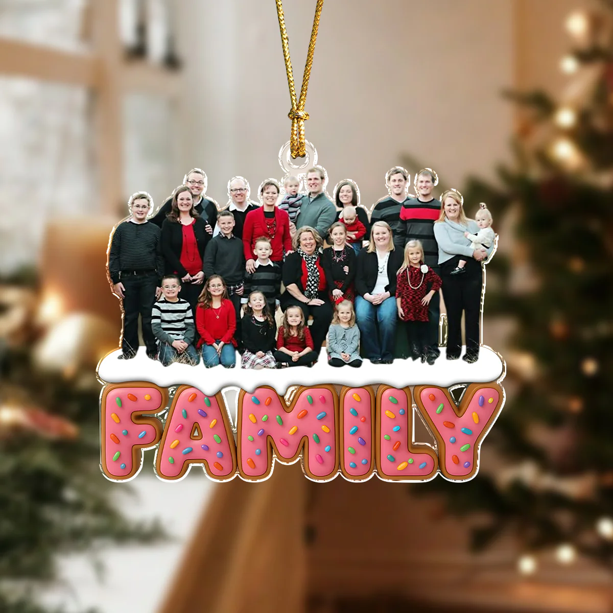 Custom Photo Sweet Family, Grandkids, Besties Acrylic Ornament Christmas Gift HA75 897922 - Image 4
