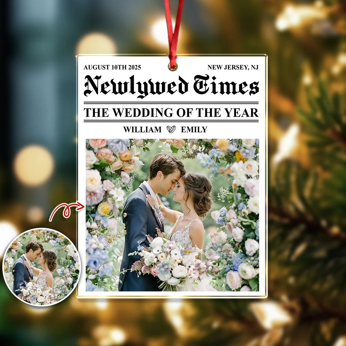 Custom Photo The Wedding Of The Year Couple Acrylic Ornament HA75 897512 - Image 6