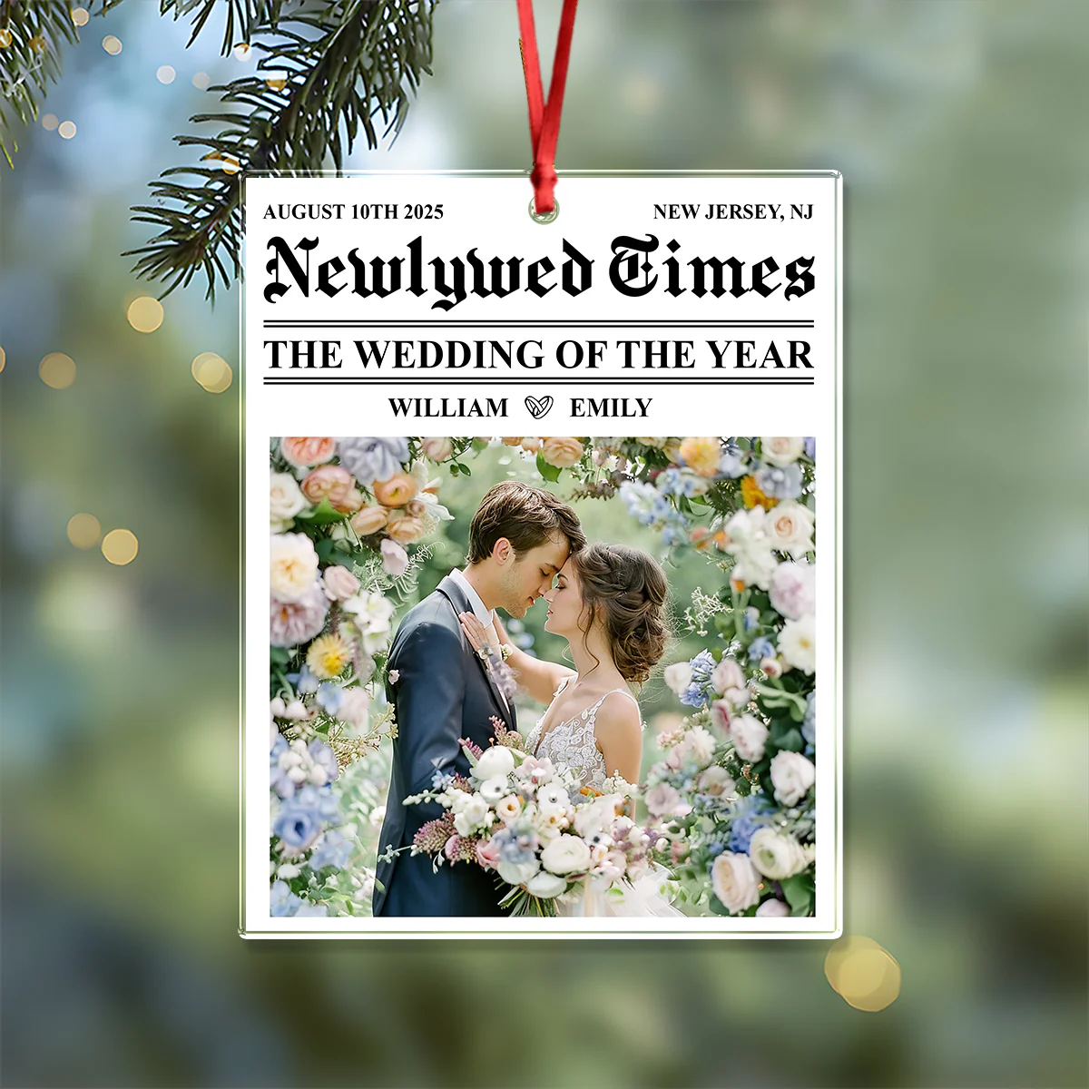 Custom Photo The Wedding Of The Year Couple Acrylic Ornament HA75 897512 - Image 8