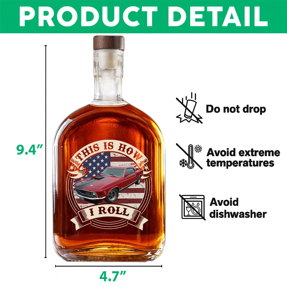 Custom Photo This Is How I Roll - Custom Car Photo Route 66 Vintage Whiskey Bottle HA75 897964 - Image 6