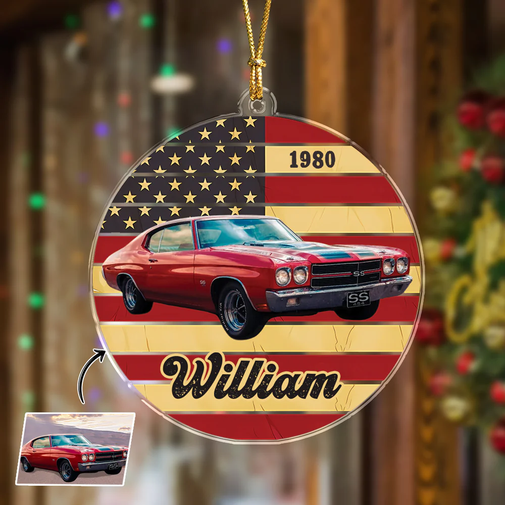 Custom Photo Vintage Retro Car Acrylic Ornament HA75 897274 - Image 4