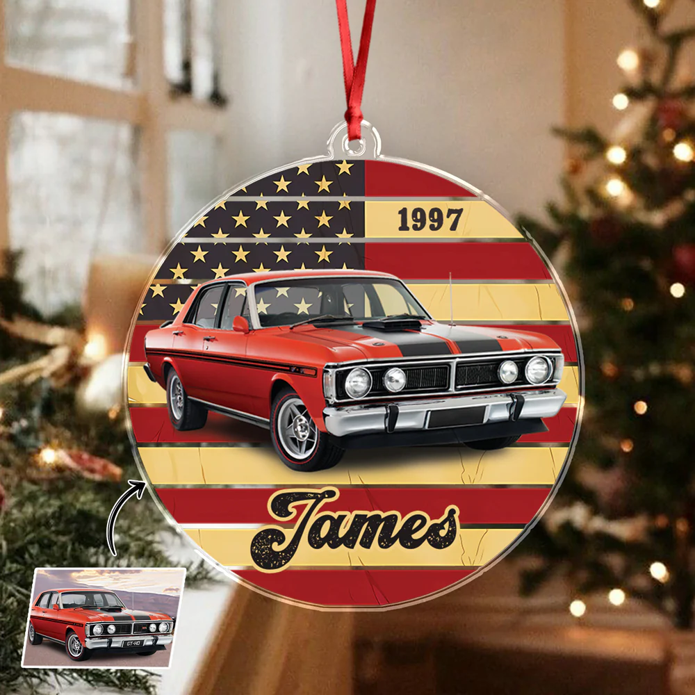 Custom Photo Vintage Retro Car Acrylic Ornament HA75 897274 - Image 5