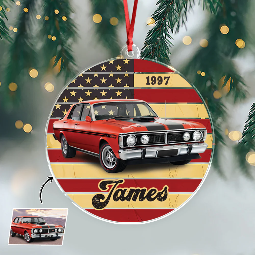 Custom Photo Vintage Retro Car Acrylic Ornament HA75 897274 - Image 8
