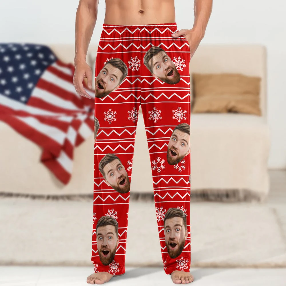 Custom Photo With Christmas Pattern Pants Christmas Gift TA29 HA75 888742 - Image 2