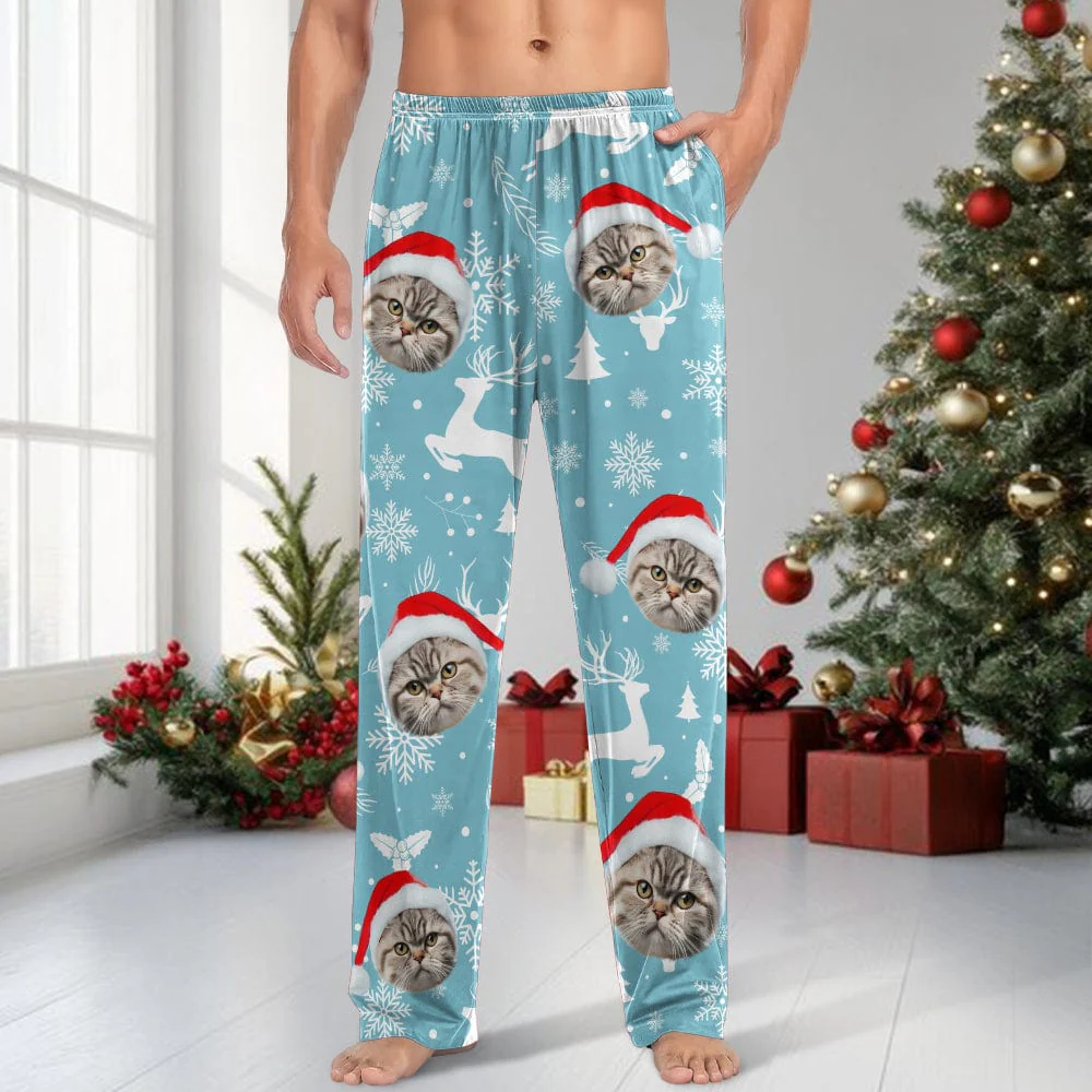 Custom Photo With Christmas Pattern Pants Christmas Gift TA29 HA75 888742 - Image 3